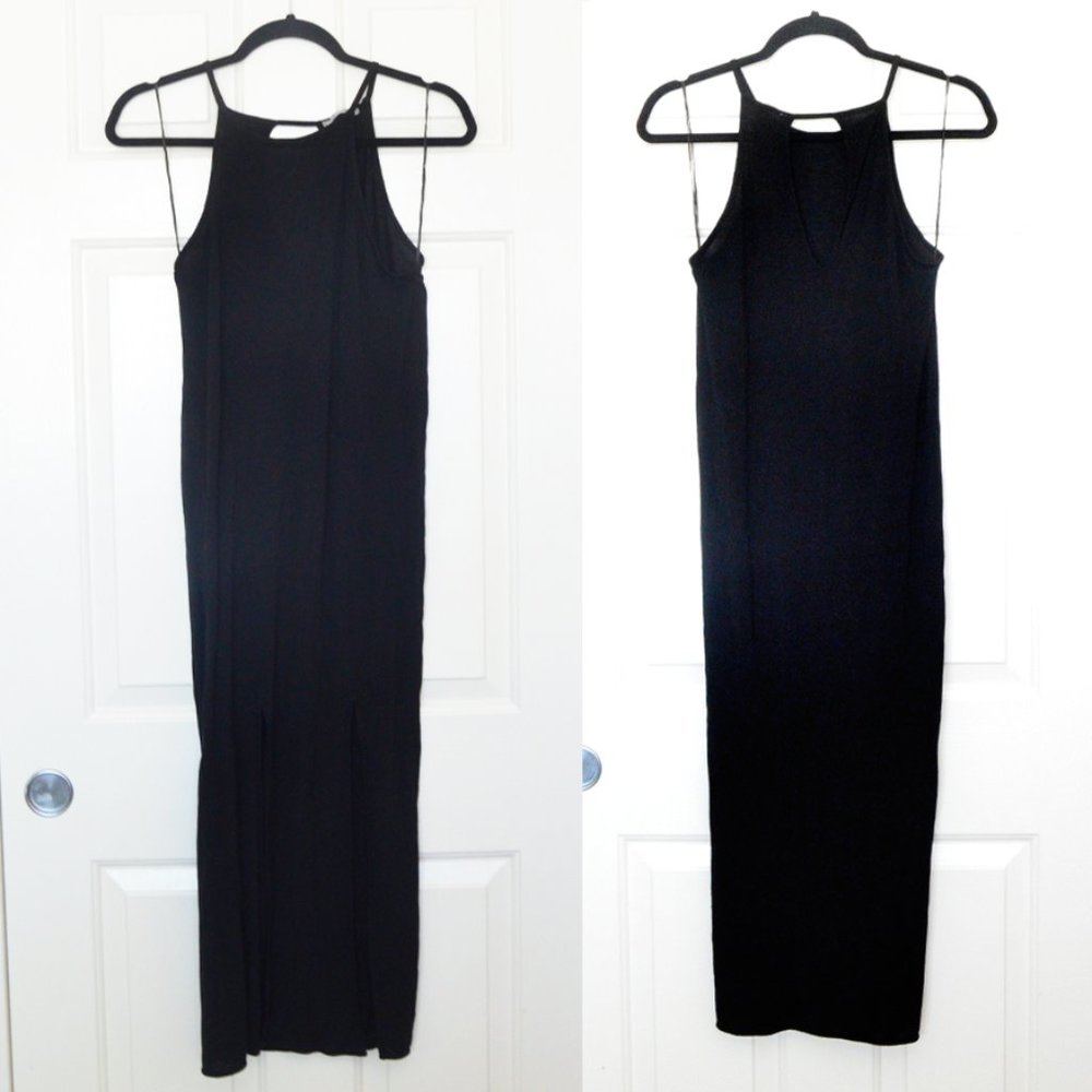 ZARA Black Jersey Maxi Dress
